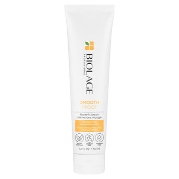 Biolage Smooth Proof Leave-In Cream | Controls Frizz, & Detangles for Smoother, More Manageable Hair | Paraben-Free | For Frizzy Hair | 5.1 Fl Oz