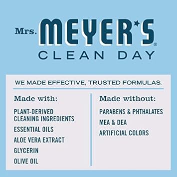MRS. MEYER'S CLEAN DAY Hand Soap, Made with Essential Oils, Biodegradable Formula, Rain Water, 12.5 fl. oz - Pack of 6 : Health & Household