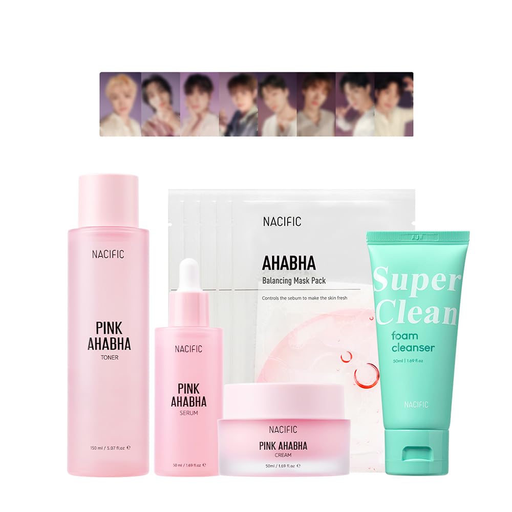 Nacific Ateez Universe Pink Ahabha Set, Photocards 8Pcs (02. Universe Set)