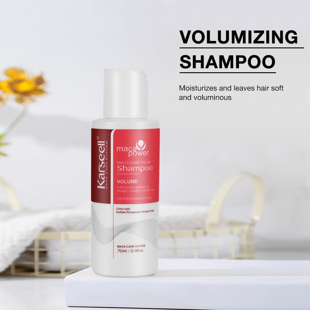 Karseell Collagen Hair Treatment Deep Repair Hair Care Set, Maca Essence Collagen Hair Mask Shampoo Conditioner Travel Set For Dry Damaged Hair All Hair Types 100Ml/70Ml/70Ml