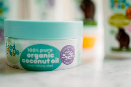 Good Bubble Organic Coconut Oil For Baby Massage - 100% Pure Coconut Oil For Sensitive & Eczema-Prone Skin - 185G Cruelty-Free Coconut Oil For Kids Skincare