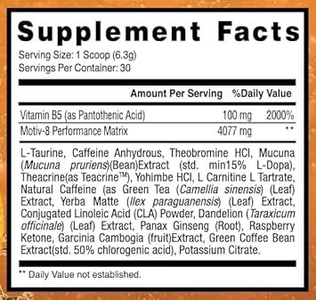 Motiv-8 Pre-Workout Peformance, Sugar Free Pre-Workout, Boost Energy And Focus, Improve Workouts, Enhances Mood (30 Servings, Cotton Candy)