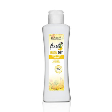 Salerm - Repair Shampoo Yellow Shot - Biokera Fresh - 300 Ml - Repairs And Protects - For Shiny, Frizz-Free Hair - Sulfate-Free And Paraben-Free Shampoo