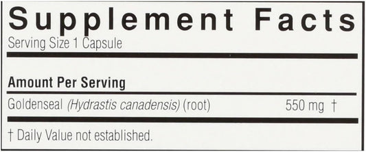 Nature's Answer Goldenseal Root Vegetarian Capsules, 50-Count | Promotes Overall Wellness | Natural Immune Booster | Inflammatory Reducer : Health & Household