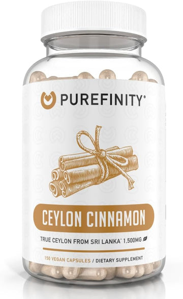 Ceylon Cinnamon Capsules - 1500mg Pure Cinnamon from Sri Lanka to Promote Joint Health, & Powerful Antioxidants, Vegan, Non-GMO - 150 Capsules (75 Day Supply)