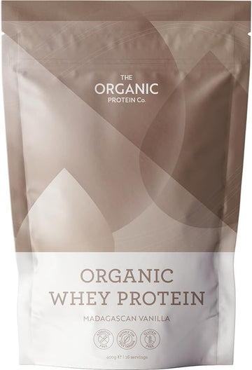 The Organic Protein Co. – Madagascan Vanilla Organic Whey Protein Powder | Additive Free, Undenatured, Bioactive, Upf Free, Emulsifier Free, Primarily Grass Fed, Vegetarian, Gluten Free - 1.2Kg