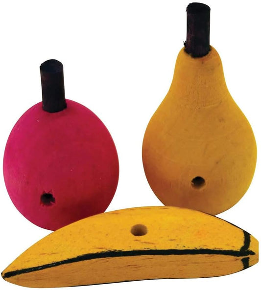 Northern Parrots Wood Fruit Chews Parrot Foot Toys Pack of 3 :Pet Supplies