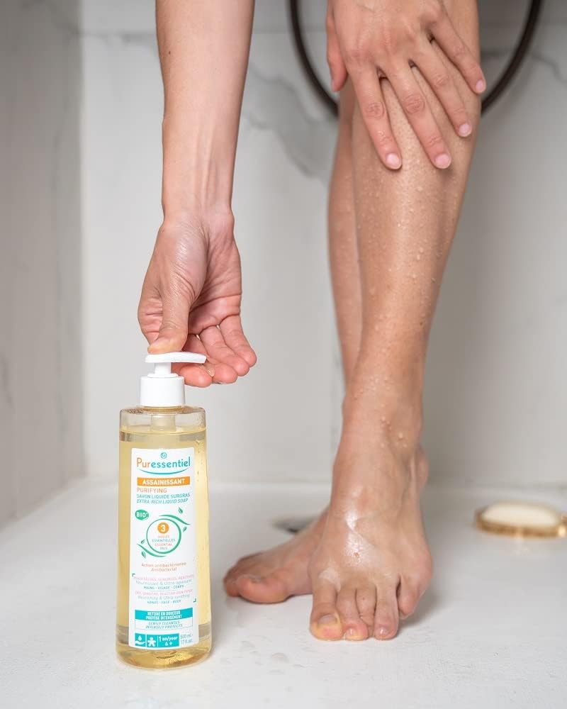 Puressentiel Purifying Extra-Rich Liquid Soap 250ml - Antibacterial - Face, Hands & Body - Suitable for dry, sensitive skin - Cleanses & Protects - Vegan - 3 organic essential oils : Amazon.co.uk: Beauty
