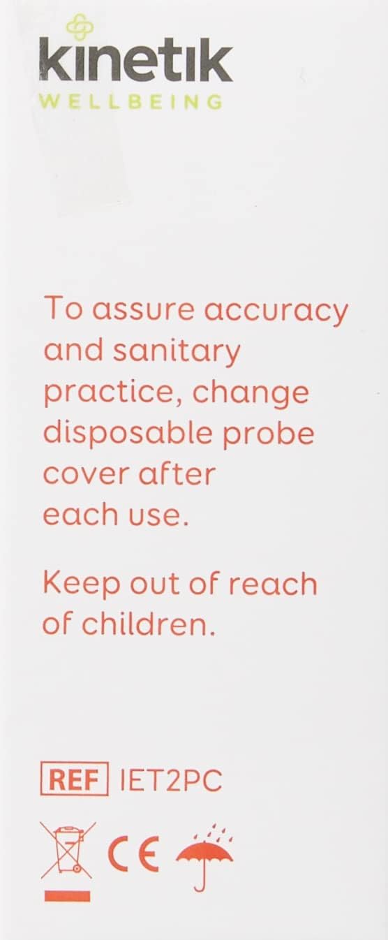 Kinetik Wellbeing Disposable Inner Ear Thermometer Probe Covers - Pack Of 20 Caps – Disposable Ear Thermometer Covers - Developed In Association With St John Ambulance