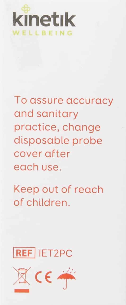 Kinetik Wellbeing Disposable Inner Ear Thermometer Probe Covers - Pack Of 40 Caps – Disposable Ear Thermometer Covers - Developed In Association With St John Ambulance