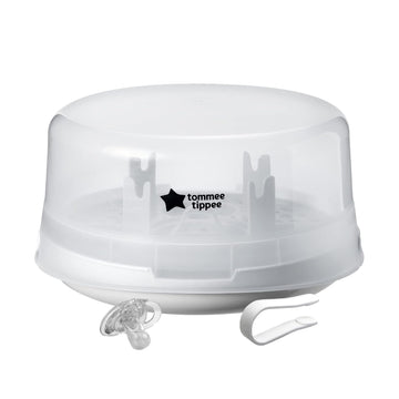 Tommee Tippee Microwave Steam Sterilizer For Baby Bottles And Accessories, 4-Minute Sterilisation Cycle, Kills Viruses And 99.9% Of Harmful Microbes, Compact And Lightweight