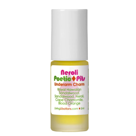 Living Libations - Organic Poetic Pits Roll-On Deodorant | Natural, Wildcrafted, Vegan Clean Beauty (Neroli, .17 Fl Oz | 5 Ml) : Beauty & Personal Care