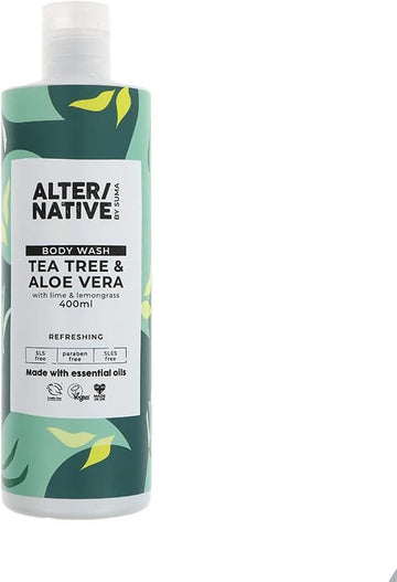 Alter/Native Natural Plant-Powered Cruelty Free Body Wash (Tea Tree & Aloe Vera, 400Ml)