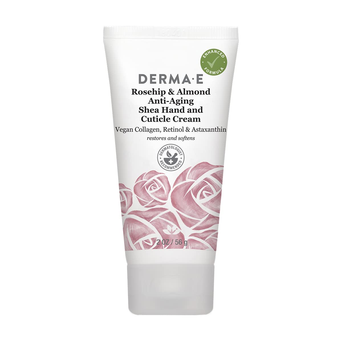 DERMA-E Rosehip and Almond Anti-Aging Shea Hand and Cuticle Cream – Vegan Collagen, Retinol and Vitamin E Moisturizer for Dry Skin – Cruelty Free Hand Lotion, 2 oz : Beauty & Personal Care