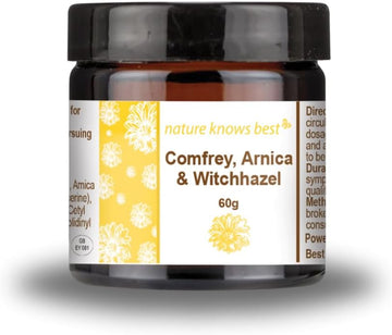Nature Knows Best Comfrey, Arnica, Witch Hazel And Vitamin E Balm (Pack Of 2) | 2 X 60G Of Premium Muscle Balm With Comfrey, Arnica, Witch Hazel And Vitamin E