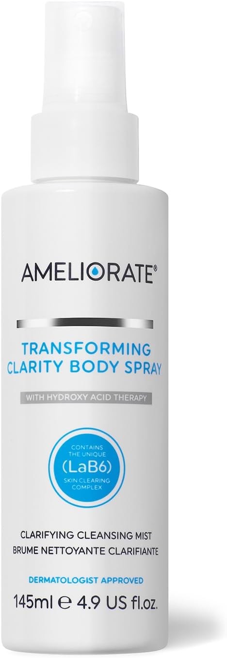 Ameliorate Transforming Clarity Body Spray 145ml | Lab6, Hyaluronic Acid, Quora Noni | Dermatologically tested : Amazon.co.uk: Beauty
