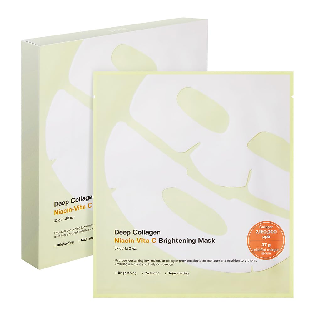 Sungboon Editor Deep Collagen Niacin-Vita C Overnight Mask 37Gx4Ea | Real Collagen Face Mask With Niacinamide And Vitamin C | Real Collagen 2,160,000Ppb | Glass Skin Korean Skincare