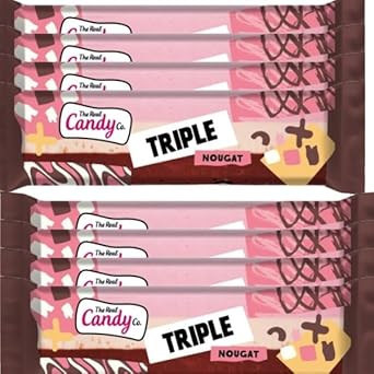 The Real Candy Co. Triple Nougat Bars 130G (8X Bars)