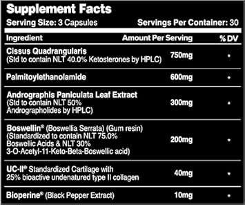 Joint Support | Helps Repair & Restore Joints For Comfort Mobility, Flexibility, Strength & Joint Health With Boswellia For Hands Back Knee And Joints For Men & Women - 90 Capsules
