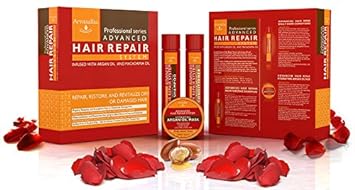 Advanced Hair Repair Shampoo and Conditioner Set with Argan Oil and Macadamia Oil by Arvazallia - Sulfate Free Shampoo, Conditioner, and Deep Conditioner Hair Mask System for Dry or Damaged Hair : Beauty & Personal Care