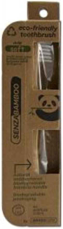 Child Size Senzabamboo Eco-Friendly Toothbrush (Soft Bristles) (1) : Health & Household