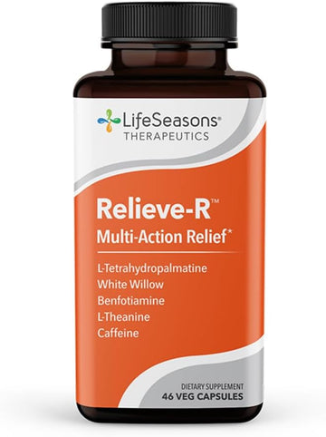 LifeSeasons Relieve-R - Eases Daytime Aches & Discomfort - Relaxes Muscles - Calms The Nervous System - Reduces Inflammation & Irritation - Non Habit Forming - 46 Capsules