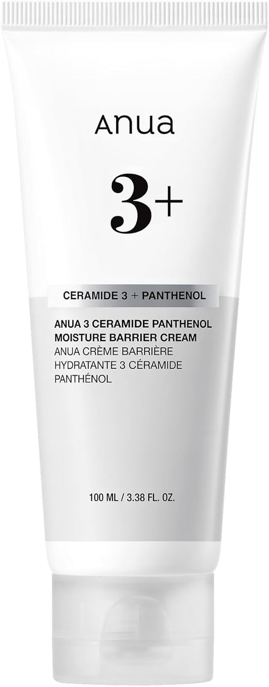 Anua 3 Ceramide Panthenol Moisture Barrier Cream, Hydrating Face Moisturizer For Normal Skin, Panthenol, Ceramide, Centella For Skin Barrier Non Comedogenic, Korean Skincare, 100Ml/3.38Fl. Oz