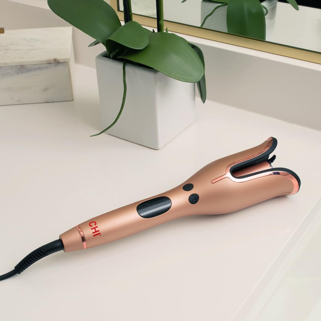 CHI Spin N Curl Special Edition Rose Gold Hair Curler 1". Ideal for Shoulder-Length Hair between 6-16” inches. : Beauty & Personal Care