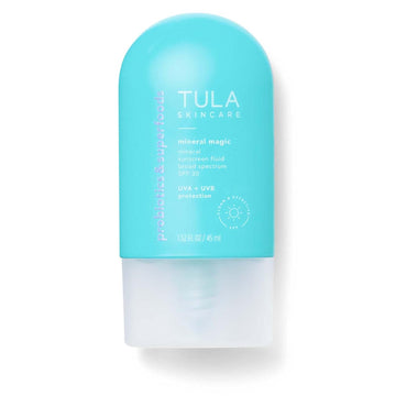 Tula Skin Care Mineral Magic - Mineral Sunscreen Fluid Broad Spectrum Spf 30 - Provides Uva + Uvb Protection, Non-Greasy, Weightless Feel, 1.52 Fl Oz