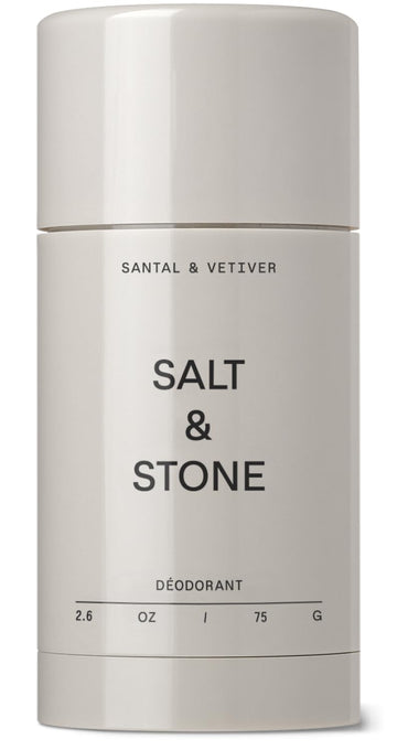 Salt & Stone Aluminum Free Deodorant | Extra Strength 48 Hour Protection For Women & Men | Made With Seaweed Extracts, Shea Butter & Prebiotics (Santal & Vetiver)