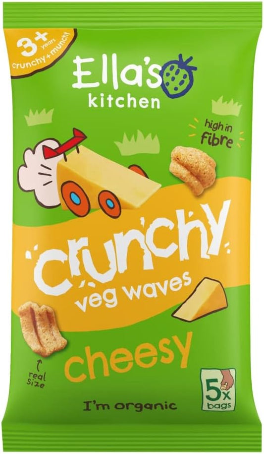 Ella'S Kitchen Crunchy Veg Waves Cheesy 3+ Years 5 X 10G (50G)
