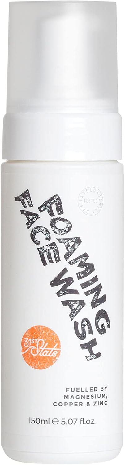 31St State Foaming Acne Face Wash For Teenage Boys. Gluten Free And Vegan Acne Treatment For Teenagers, Paraben Free Skincare Treatment,150 Ml