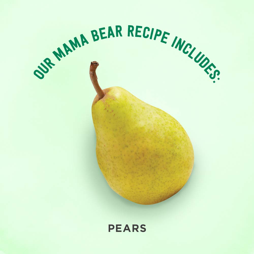 Amazon Brand - Mama Bear Organic Baby Food, Pears, vegetarian, 4 ounce (Pack of 12)