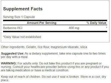Swanson Berberine Supplement - 400 Mg Each, 60 Capsules - Berberine Hcl With Overall Wellness Support (2 Pack)