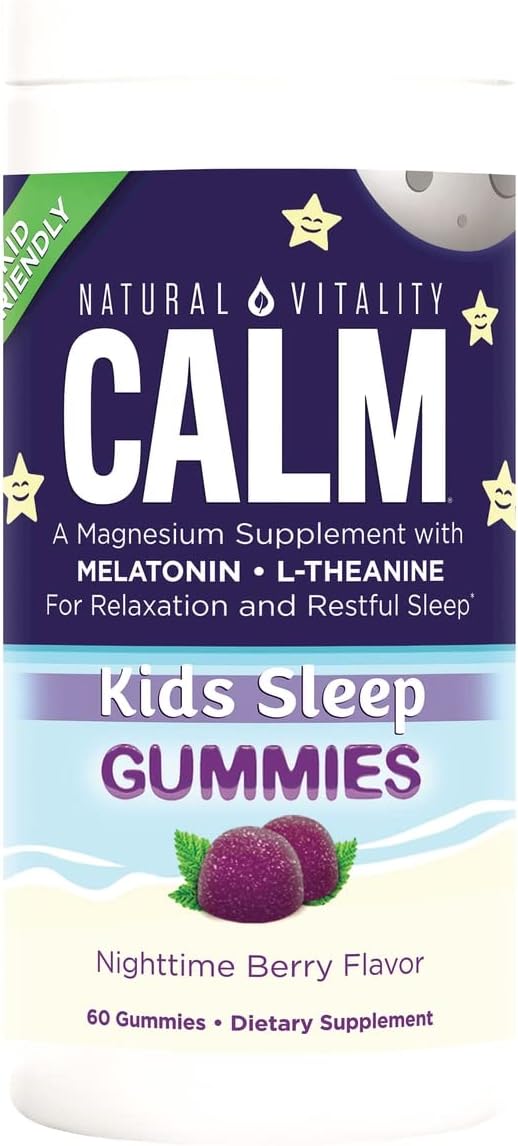 Natural Vitality Calm Kids Sleep Gummies - Nighttime Berry 60 Gummies