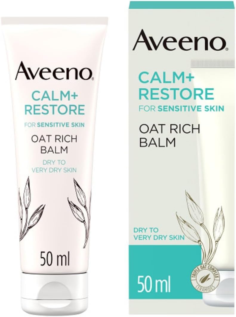 Aveeno Face Calm+Restore Rich Oat Moisturising Balm (1X 50Ml), 24-Hour Hydration Face Moisturiser With Triple Oat Complex, Face Care Soothes And Hydrates Irritated, Very Dry, And Sensitive Skin
