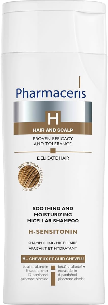 Pharmaceris H Sensitonin, Soothing Shampoo For Sensitive Scalp Prone To Irritation, Micellar Shampoo, D-Panthenol, Women And Men Hair Care - 250 Ml