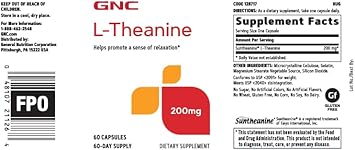 Gnc L-Theanine 200Mg - 60 Capsules | 60 Servings