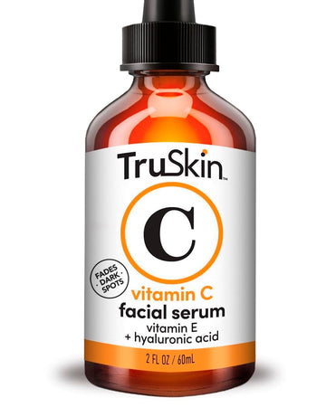 Truskin Vitamin C Serum – Anti Aging Facial Serum With Vitamin C, Hyaluronic Acid, Vitamin E & More – Brightening Serum For Dark Spots, Even Skin Tone, Eye Area, Fine Lines & Wrinkles, 2 Fl Oz