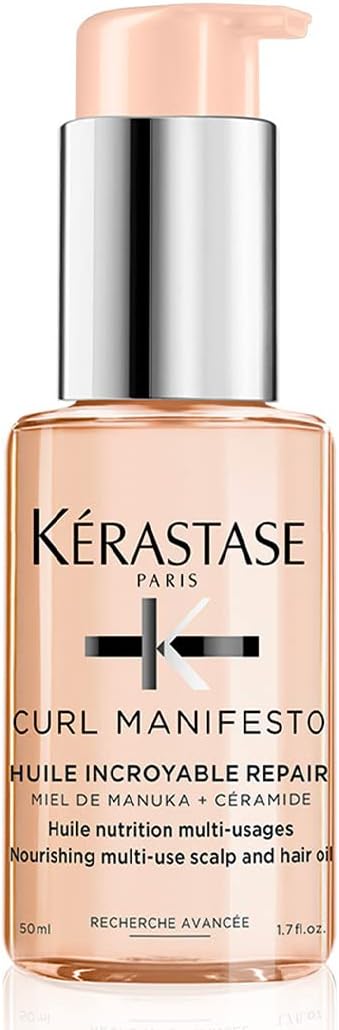 Kérastase Curl Manifesto, Nourishing Oil Styling And Finishing Treatment, For Curly Hair, With Manuka Honey And Ceramide, Huile Sublime Repair, 50 Ml