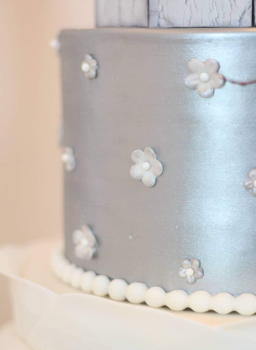 Luster Dust - Nu Silver (4G 1X Pump) | Edible Vegan Dust & Paint For Cake Decorating, Ice Cream, Desserts, Cocktails And Beverages By Bakell : Grocery & Gourmet Food
