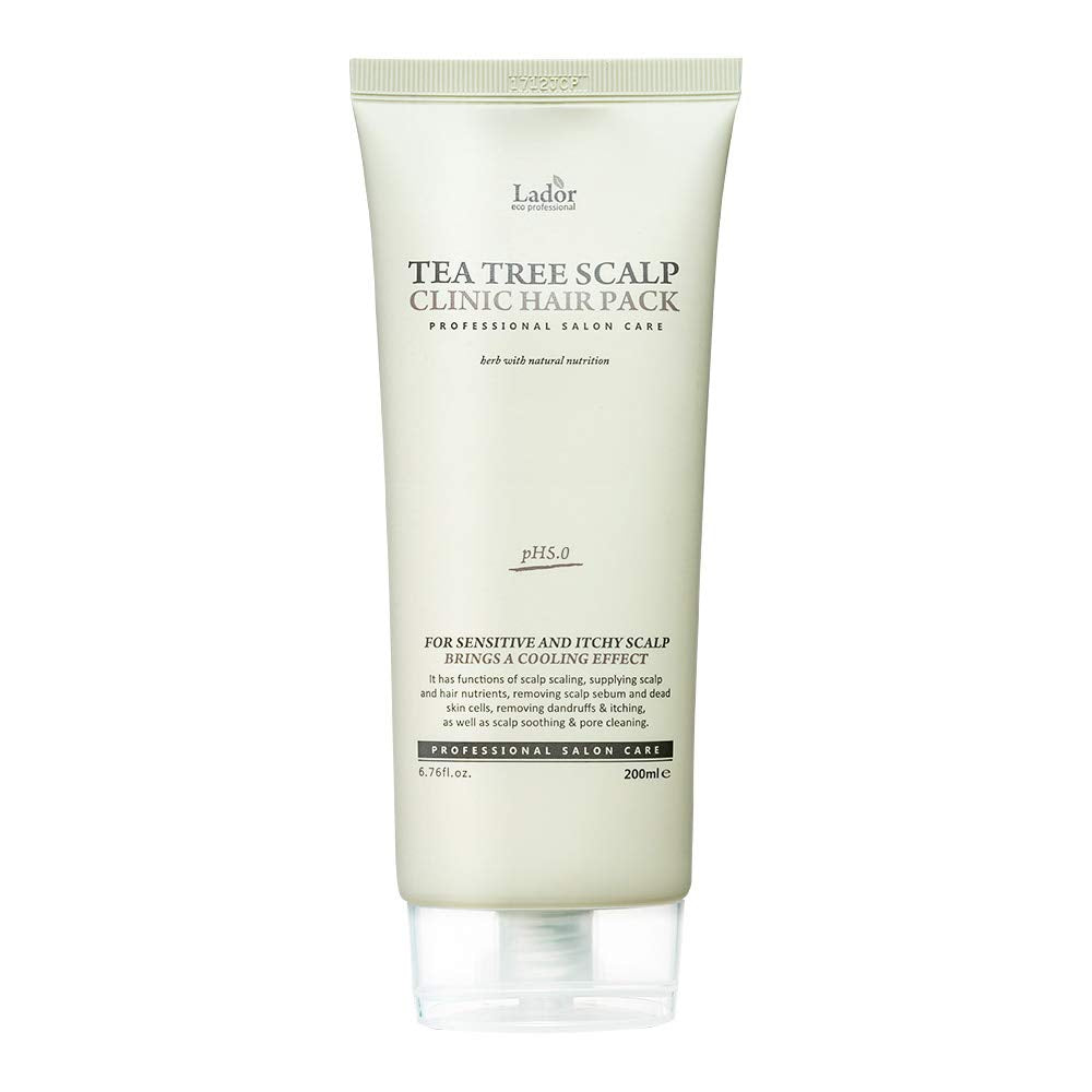 La'Dor Hair Conditioner - Tea Tree Scalp Clinic Hair Pack, 6.76 Fl Oz - Calming & Nourishing With Snail Mucin, Green Tea, Aloe For Itchy Sensitive Dry Flaky Damaged Scalp