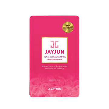 Jayjun Rose Blossom Mask,Pack Of 10 Sheets, 0.84 Fl. Oz,25Ml, Rose, Hydrating, Brightening