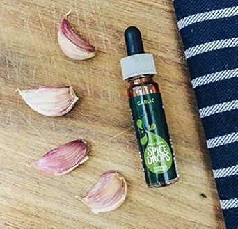 Holy Lama Spice Drops Garlic Extract - Natural Cooking Ingredient, Seasoning For Savoury, Curry, Asian, Salad, Healthy Recipes 2 X 5Ml Bottles