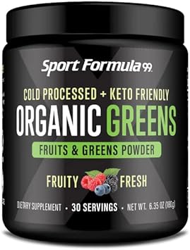 Sport Formula 99 Organic Greens Superfood Powder, Cold Pressed Vegan A