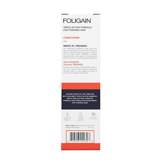 Foligain Triple Action Conditioner For Thinning Hair For Women With 2% Trioxidil | Hair Stimulating Volumizing Conditioner (16Oz) (15244)