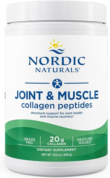 Nordic Naturals Joint & Muscle Collagen Peptides, Unflavored - 10.6 Ounces - Collagen Supplement For Skin Health And Joint Mobility - 15 Servings