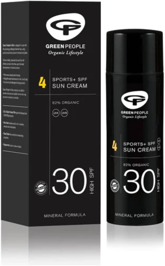 Green People For Men No.4 Sports+ Spf30 Sun Cream | Natural & Organic Men’S Spf Moisturiser For Face | Non-Greasy 100% Mineral Face Sunscreen | Paraben Free & Ethanol Free | Cruelty Free & Vegan