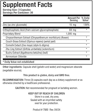 Biotics Research Ut Complex™– Chrysanthemum, Couch Grass, Cornsilk, Zhu Ling And Buchu Extract, Urinary Tract Support, Kidney Function, Renal Health. 90 Capsules