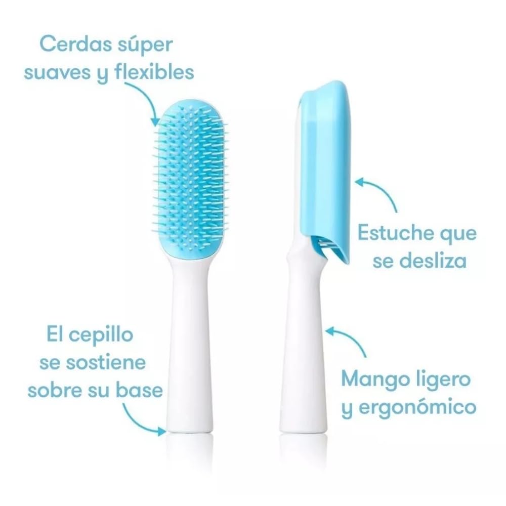 Frida Baby Fine or Straight Hair Detangling Hair Brush for Kids, Detangles Knots Without Tears or Breakage, Comb Teeth and Bristle Design : Beauty & Personal Care